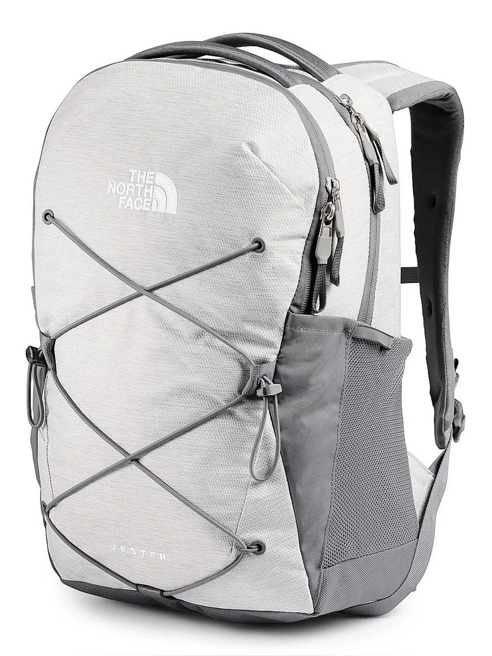 The North Face Jester Backpack Laptop Sleeve Daypack Travel Bag 27 L White Grey